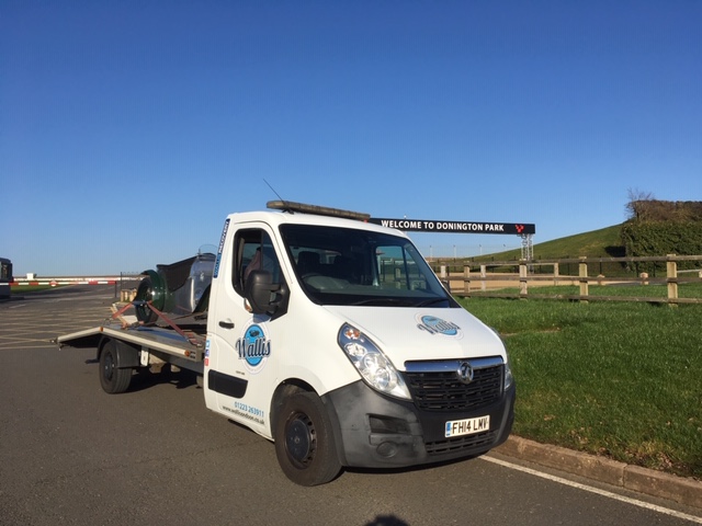 An Austin 7 being recovered by one of our rented recovery vans