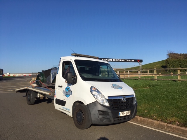 An Austin 7 being recovered by one of our rented recovery vans