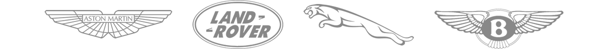 An image of the Aston Martin, Land Rover, Bentley & Jaguar Logos.